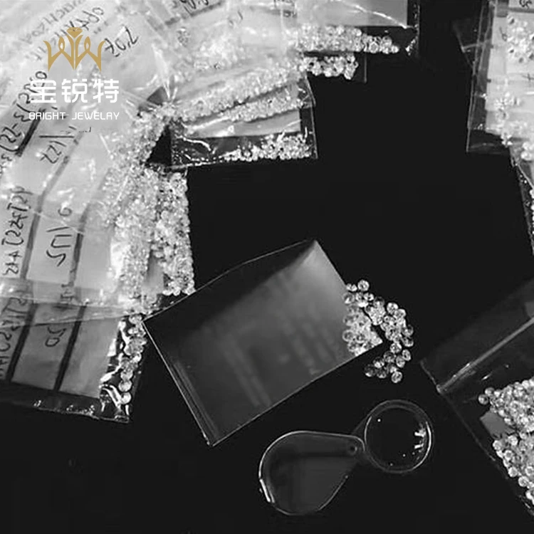 Wholesale Lab Grown Diamond Loose 0.8-3.3mm White DEF VVS-SI Hpht Loose Diamond Cvd Hpht Diamonds For Sale