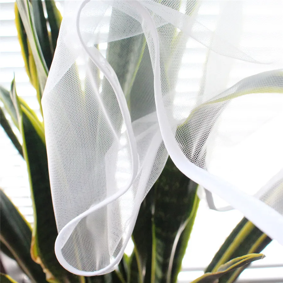 XINMEIJI Elegant Elbow Marriage Bridal Veil Plain Tulle Exquisite Ribbon Edge White Lawn Wedding Party Blusher Bride Veil V660