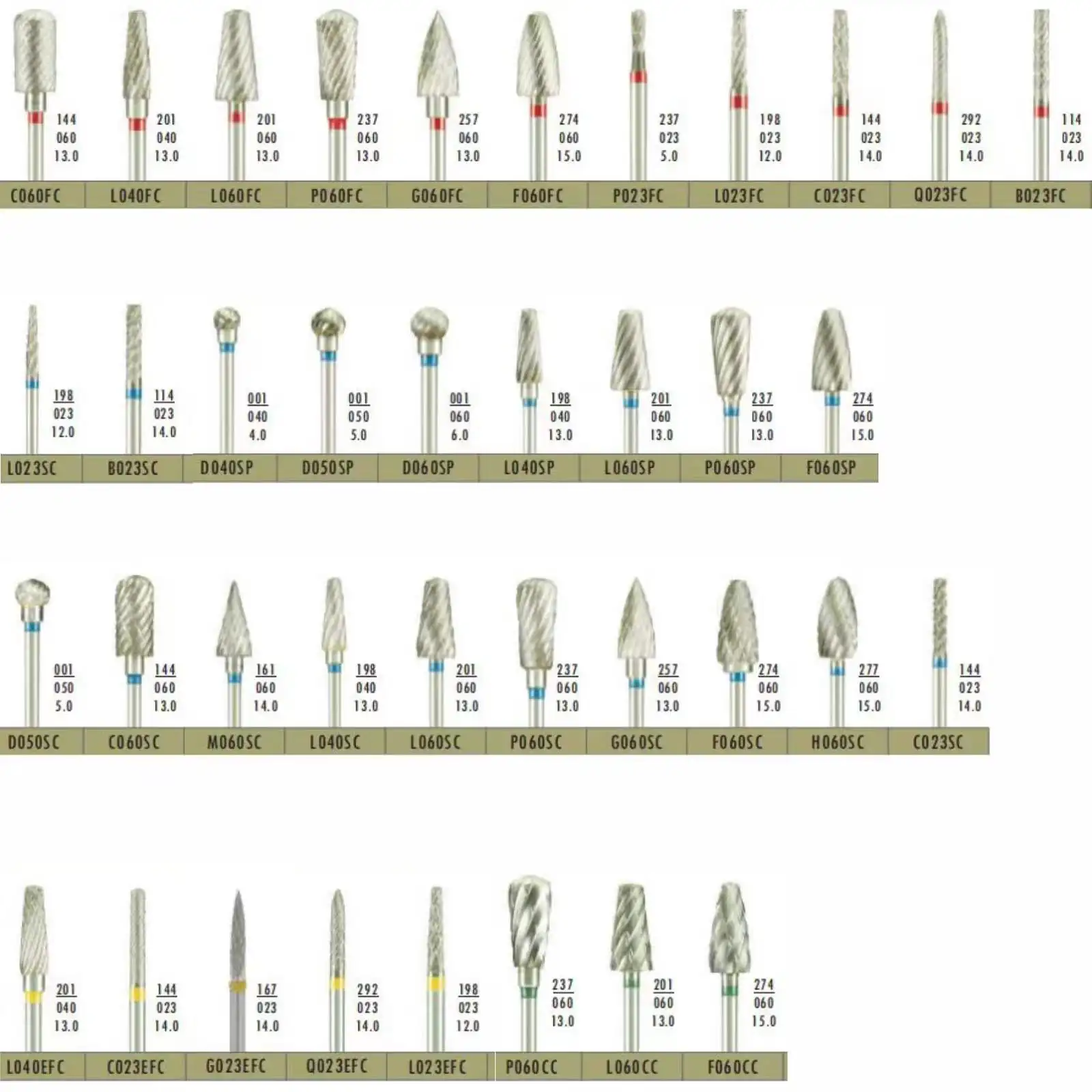 China Manufacturer high quality dental instruments HP carbide bur dental burs