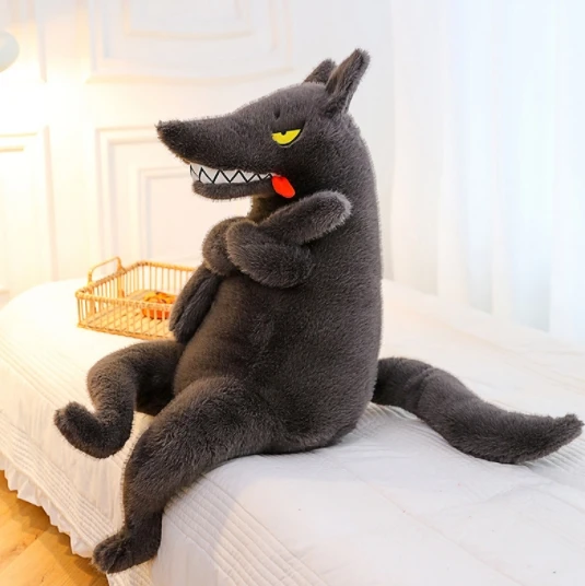 Big bad Wolf stuffed boy bedroom doll girl sleeping pillow