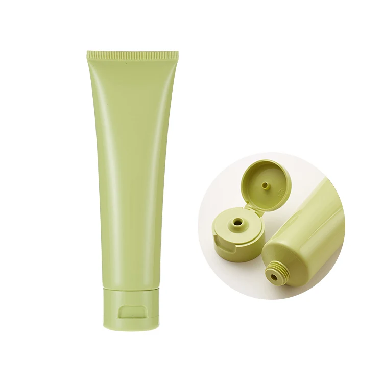 3ml - 400ml Biodegradable Sugarcane Green PE Biobased Plastic Flip Top Cap Squeezable Cosmetic Tube Packaging