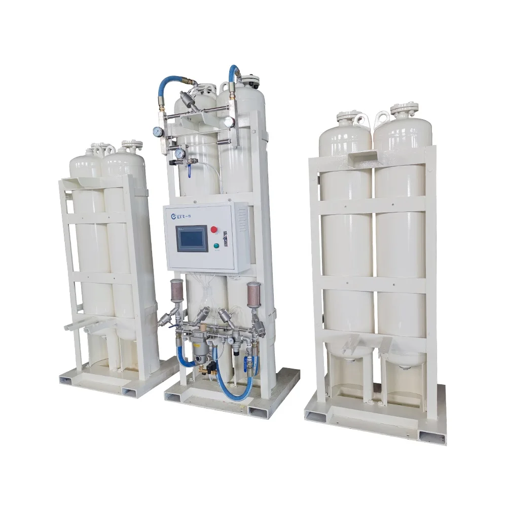 Integrated ozone and oxygen generator oxygen air separation making plant