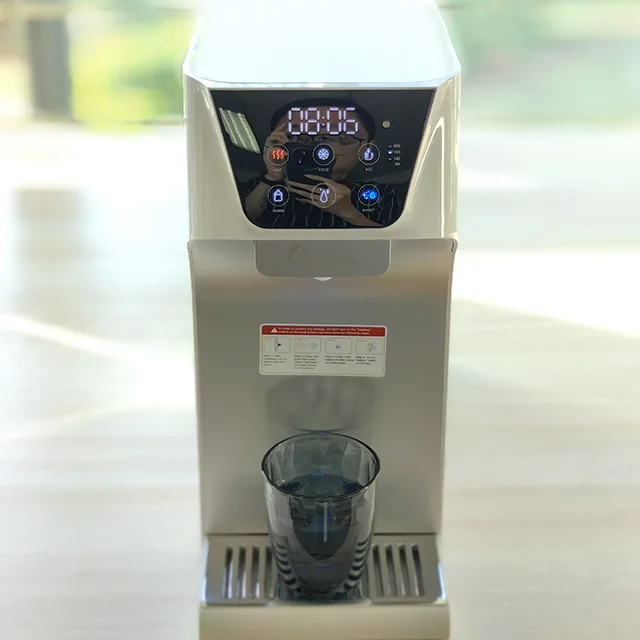 2024 New Desktop Electric Water Dispenser Direct Pipping Hot and Cold Plastic Housing Hotel Outdoor Use Without Filter