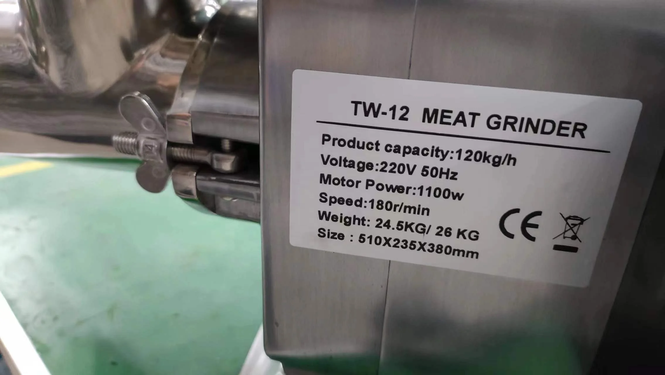 Электрическая модная Мясорубка из нержавеющей стали TW-12