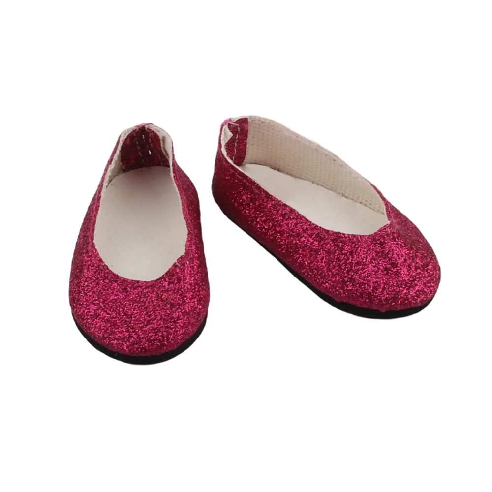 New Arrivals Nude Glitter Shoes 18 inch Doll Shoes for American Doll Girl