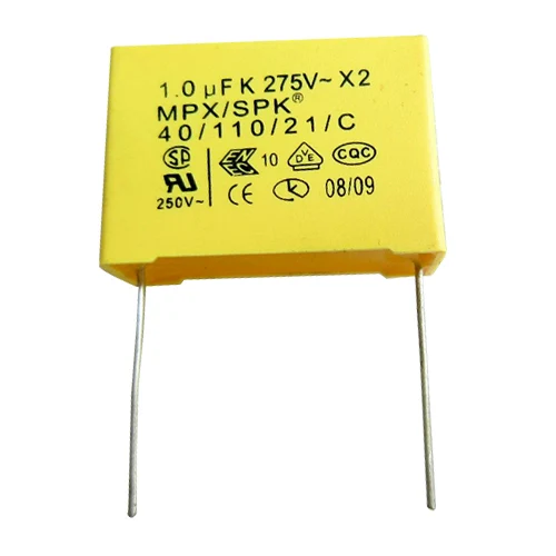 Metallized polypropylene film interference suppression capacitor Class X2 with 275Vac and 305Vac