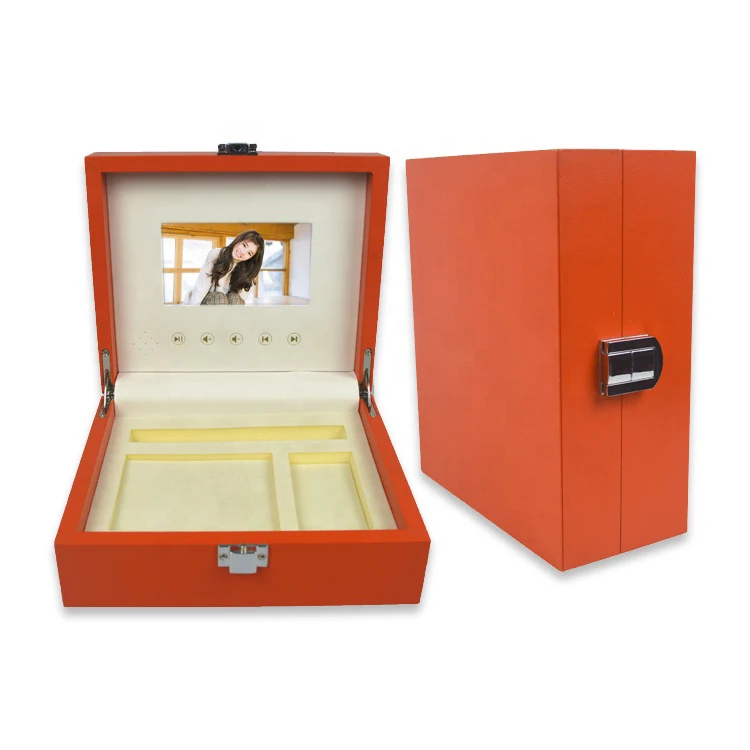 Роскошная деревянная шкатулка с ЖК-дисплеем для демонстрации ювелирных изделий