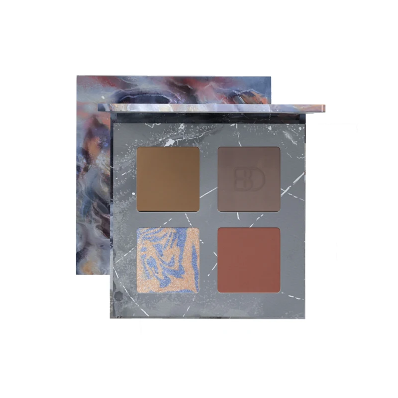 Custom 4 color eyeshadow plate nude dull color four palace Eyeshadow palette for common life makeup