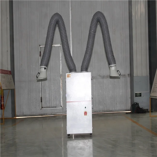 Factory price industrial portable dust extractor Double arm fume extractors