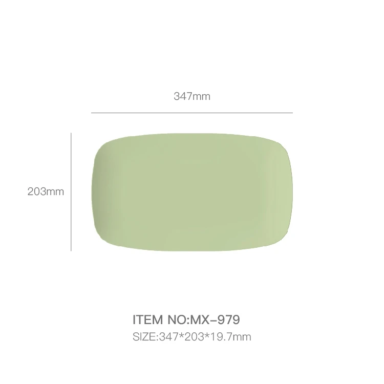 Custom Plates Sushi Dessert Flower Design Japanese Style Plastic Rectangle Plates