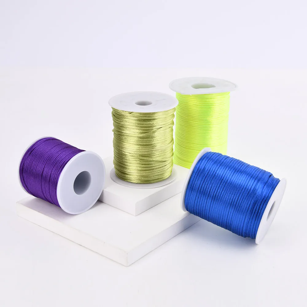 Fashion Chinese Knot Cord Decorative Colorful Polyester Nylon Bobby Tiny Cord