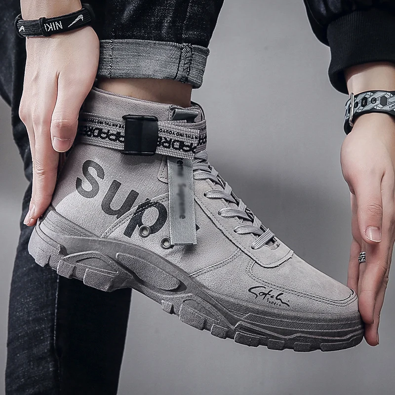 Factory Hot Selling Wholesale Man Casual Buckle Strap Shoes 2023 Hiking Boots High Quality Boot Footwear