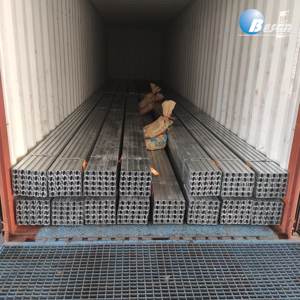 Besca Manufacture Metal Steel slotted C Channel in Galvanized