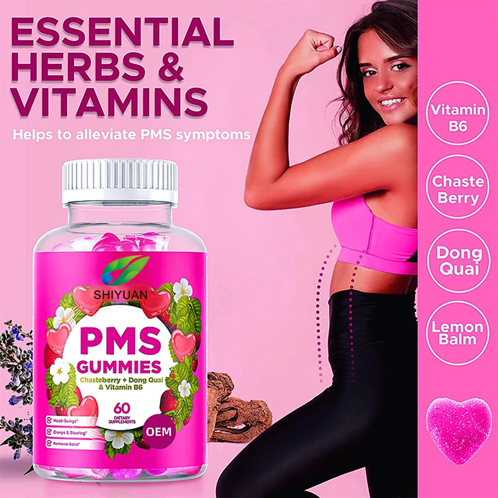 Factory customized natural PMS bio extracted nutritional supplements gummies Supporting female hormone balance health products