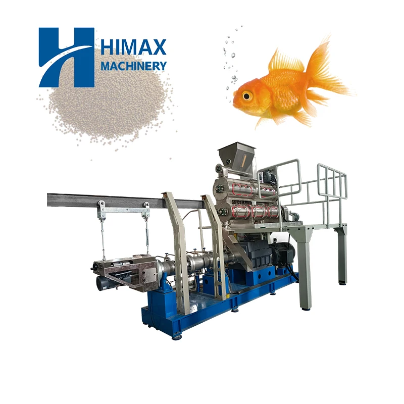 Industrial aquatic fish feed production line fish feed double screw extruder machine fish food extruder