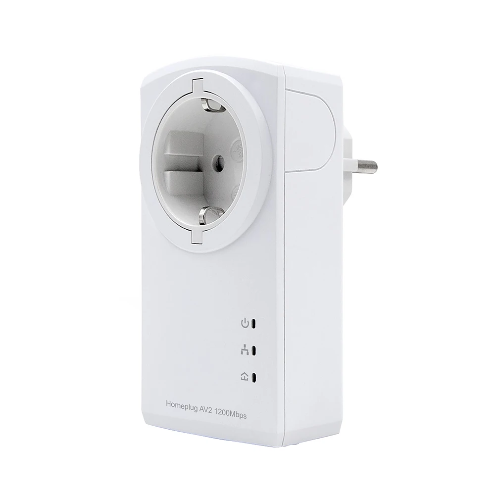 
AC Passthrough Homeplug Powerline Adapter Kit AV2 1200Mbps Powerline Adapter 