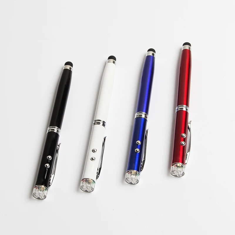 5in1 LED Pen Ball Laser Pointer 395 UV Light Torch Flashlight Touch Screen Ballpoint for iPad iphone Samsung Tablet capacitive