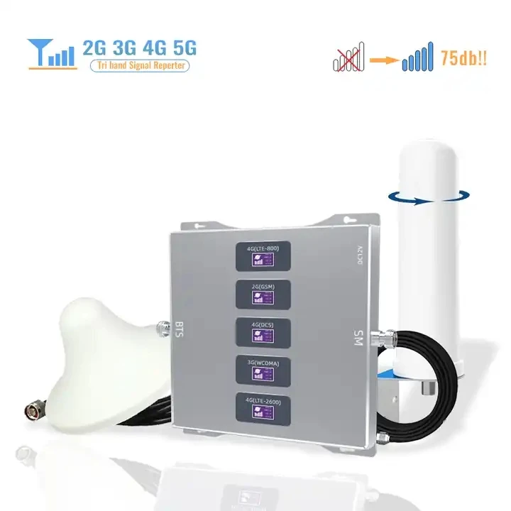 2023 Hot Sale 5 Bands Signal Booster cell Networks 800 900 1800 2100 2600 mhz 3G 4G Lte Repeater Amplifier Booster