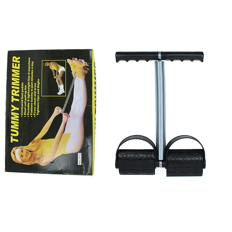 Foot Pedal Single Spring Sit-Up Pull Rope, Arm Stretching Slimming Training Straight Tension Rope, Pull Rope Elastic Bands