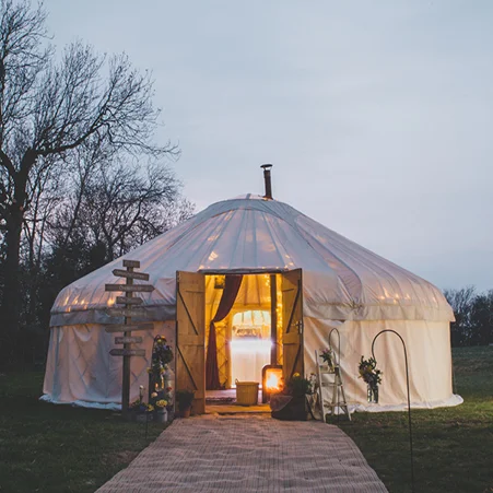 Large space garden modern luxury mongolia yurt