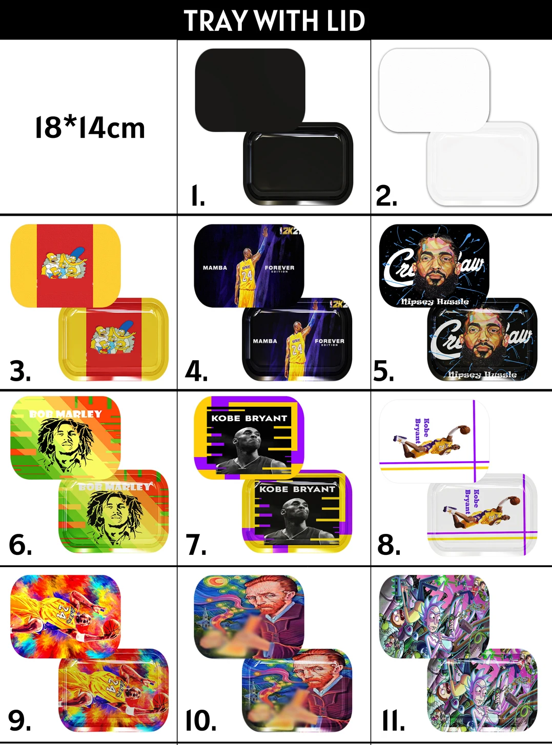 27*16 Wholesale Blank Herb Metal Trays for smoking Custom Rolling Tray With Magnetic Lid