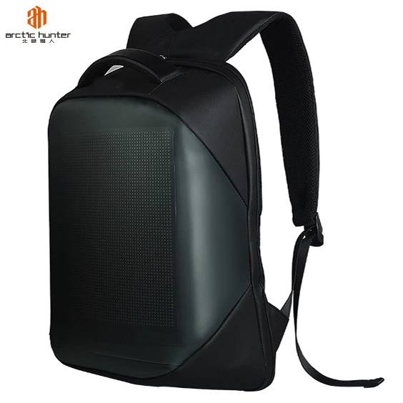 2020 Arctic Hunter Fashion High Quality WiFi Smart USB Charging Soft Shell Waterproof Control LED Screen Light Laptop Backpack