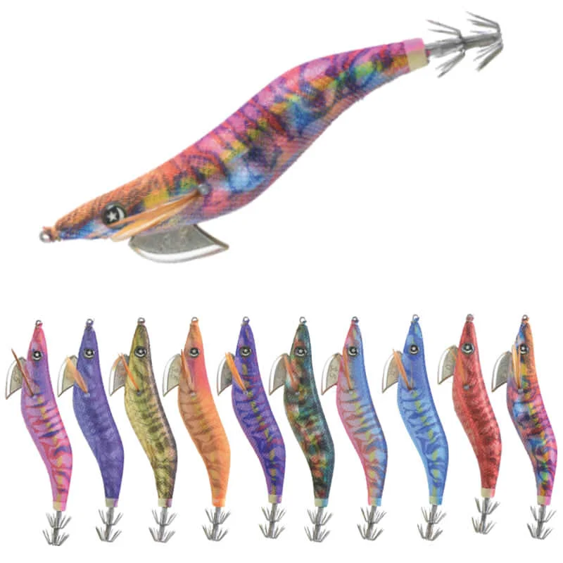 TSURIKEN Hot-sale octopus squid jig 10G/15G/20G Egi shrimp squid jig hook fishing lure