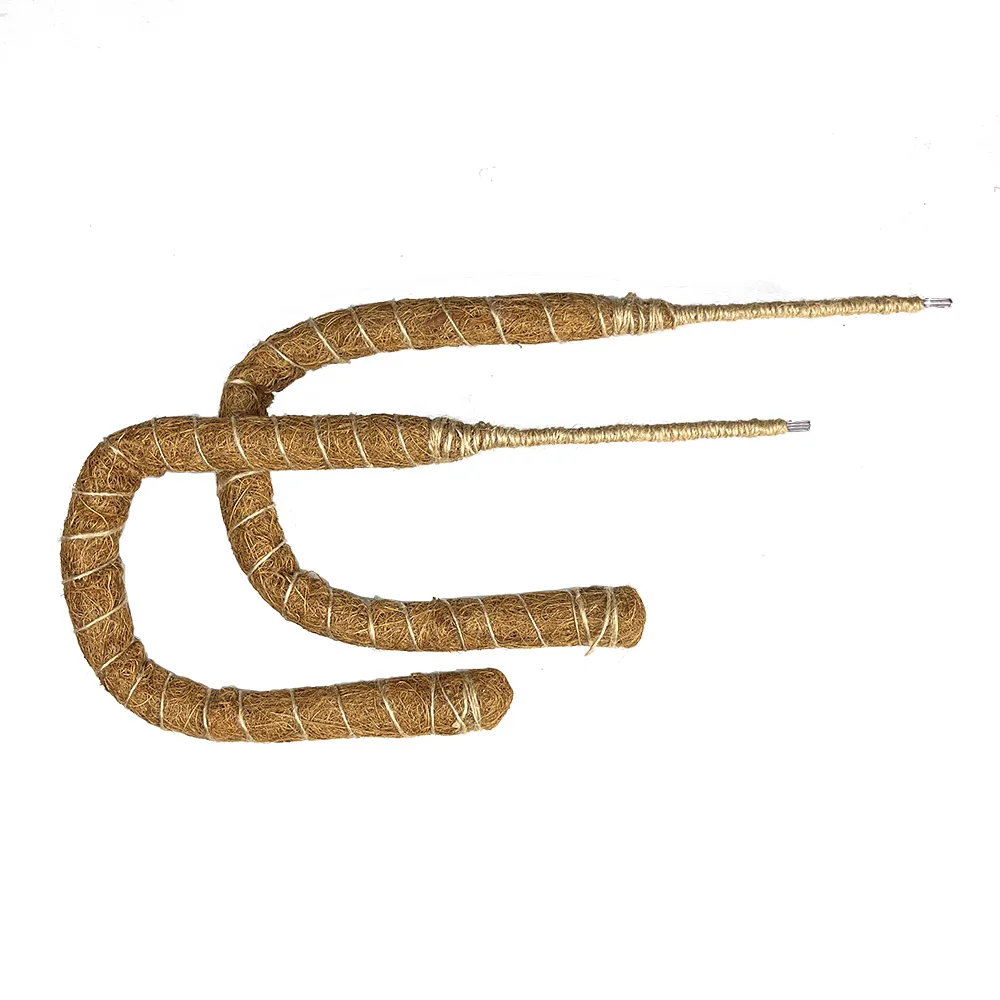The 64cm coconut moss rod can be used as a turtleback vine to support upward growth and can be bent coconut palm rod moss pole