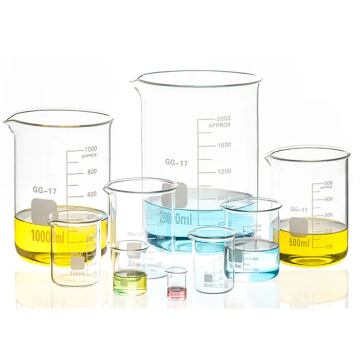 Wholesale Heat Resistant Borosilicate Glass Measuring Beakers for Laboratory Test