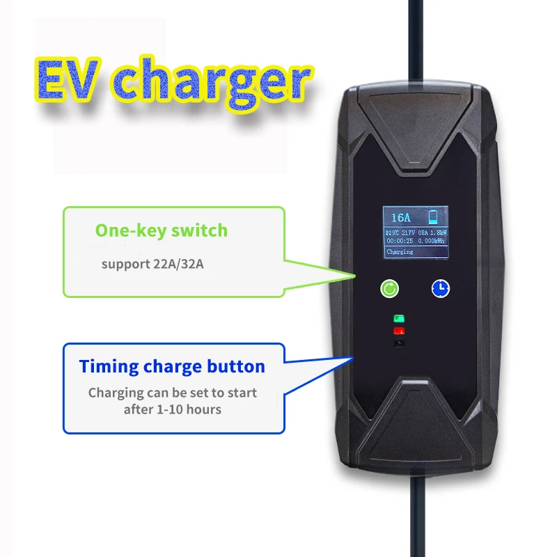 High Quality 16A AC Iec 62196-2 electric car charging station Type 2 Portable ev Charger for Electric Vehicle