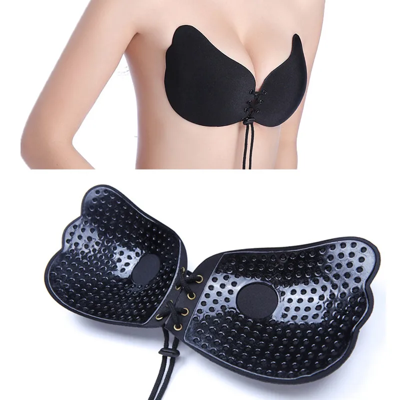 
Hot Selling Wing Shape Large Size Adhesive Strapless Push Up Front Buckle Lift Backless Bra For Women Hot Selling Wing Shape Large Size Adhesive Strapless Push Up&nbsp; Front Buckle Lift Backless Bra For Women