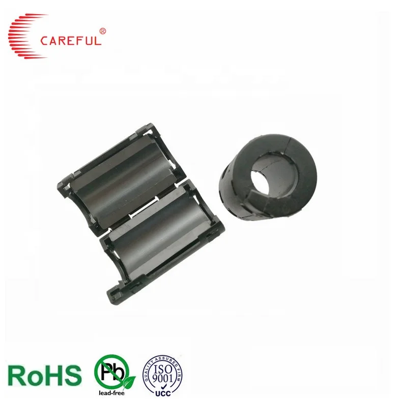 Black Clip-on Ferrite Ring Core EMI Noise Suppressor 3-10mm Diameter Cable split clamp core
