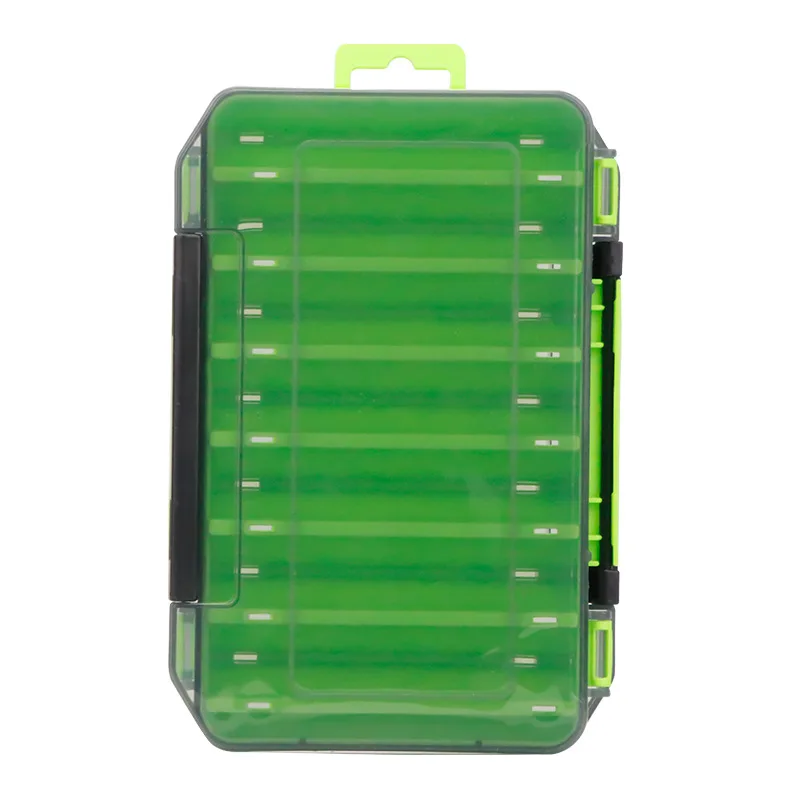PP Double-Sided Fishing Lure Hook Tackle Box Visible Hard Plastic Clear Fishing Lure Bait Squid Jig Storage Case Container