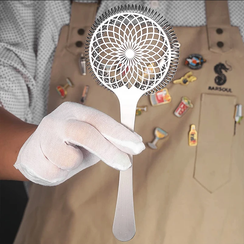 Creative Modeling Stainless Steel Spring Hawthorne Strainer Martini Filter Shaker Drink Bar Cocktail Strainer For Mixing Glass