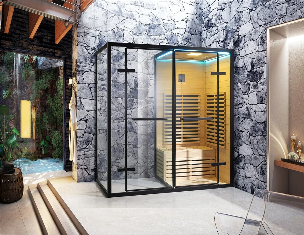 В помещении 2 человек роскошная ванная комната излучение в дальнем инфракрасном диапазоне Парная Сауна сухая сауна душ с печи сауны