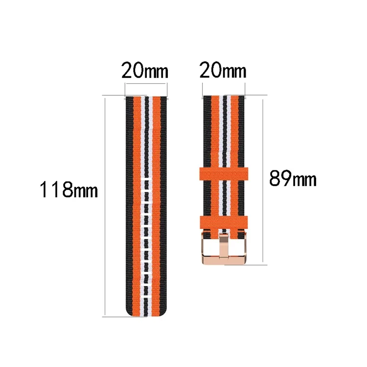 18mm 20mm 22mm woven nylon canvas watch band straps for amazfit BIP GTS GTR 42mm 47mm