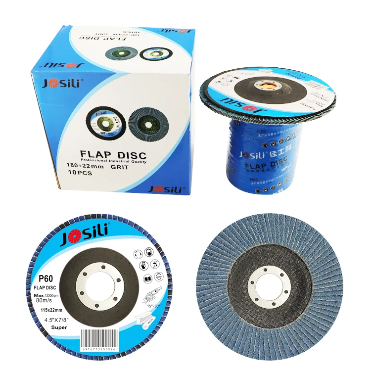 Factory price Josili flap disc supplier 5in flap disc metal backing flap disc