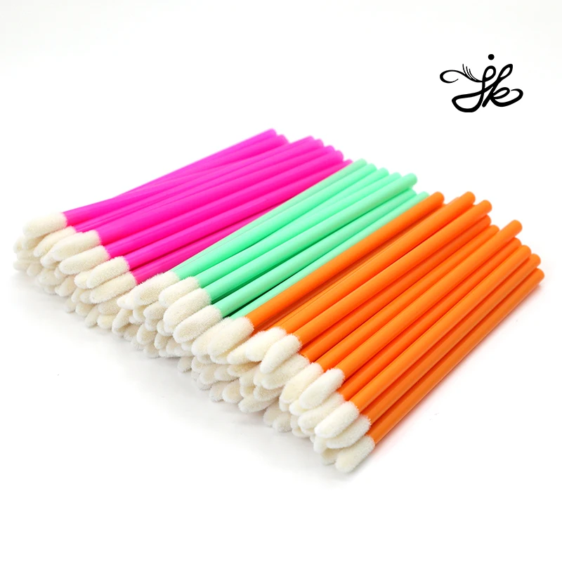 Eye Shadow Applicator Eyelash Lint Free Lipstick Wand Mascara Pastel Pink Make Up Lip Brush Disposable