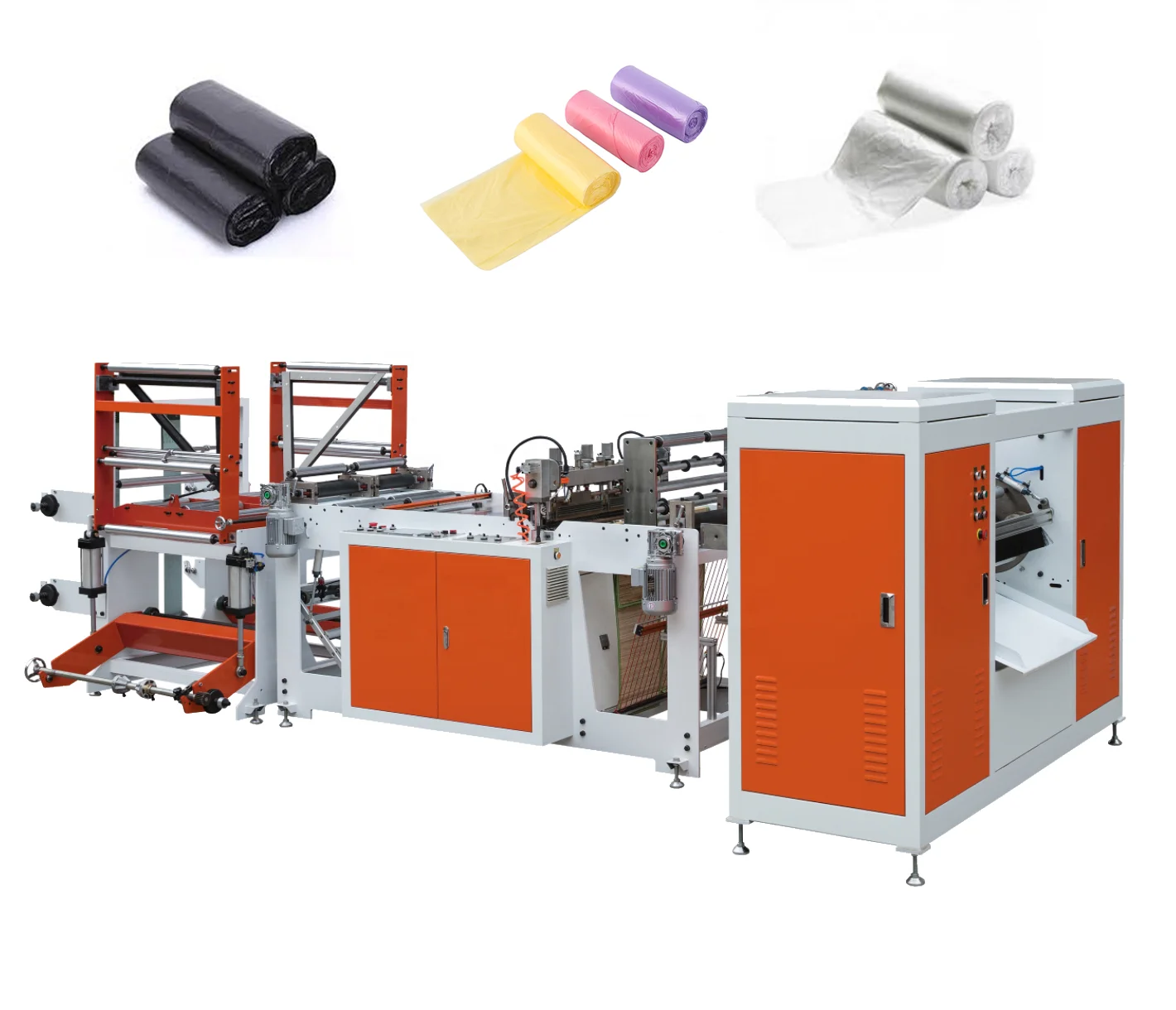 garbage bag converting equipment continuous roll machine perforated bag on roll making machine