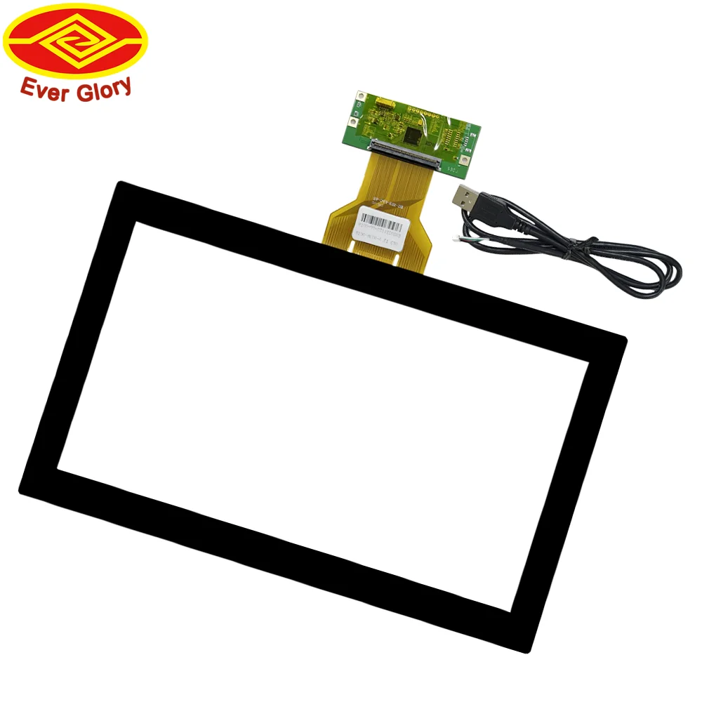 Industrial Capacitive 7 Inch EETI ILITEK USB Pcap 10 Touch Points Multiple Touch Glass Tempered Glass Kit