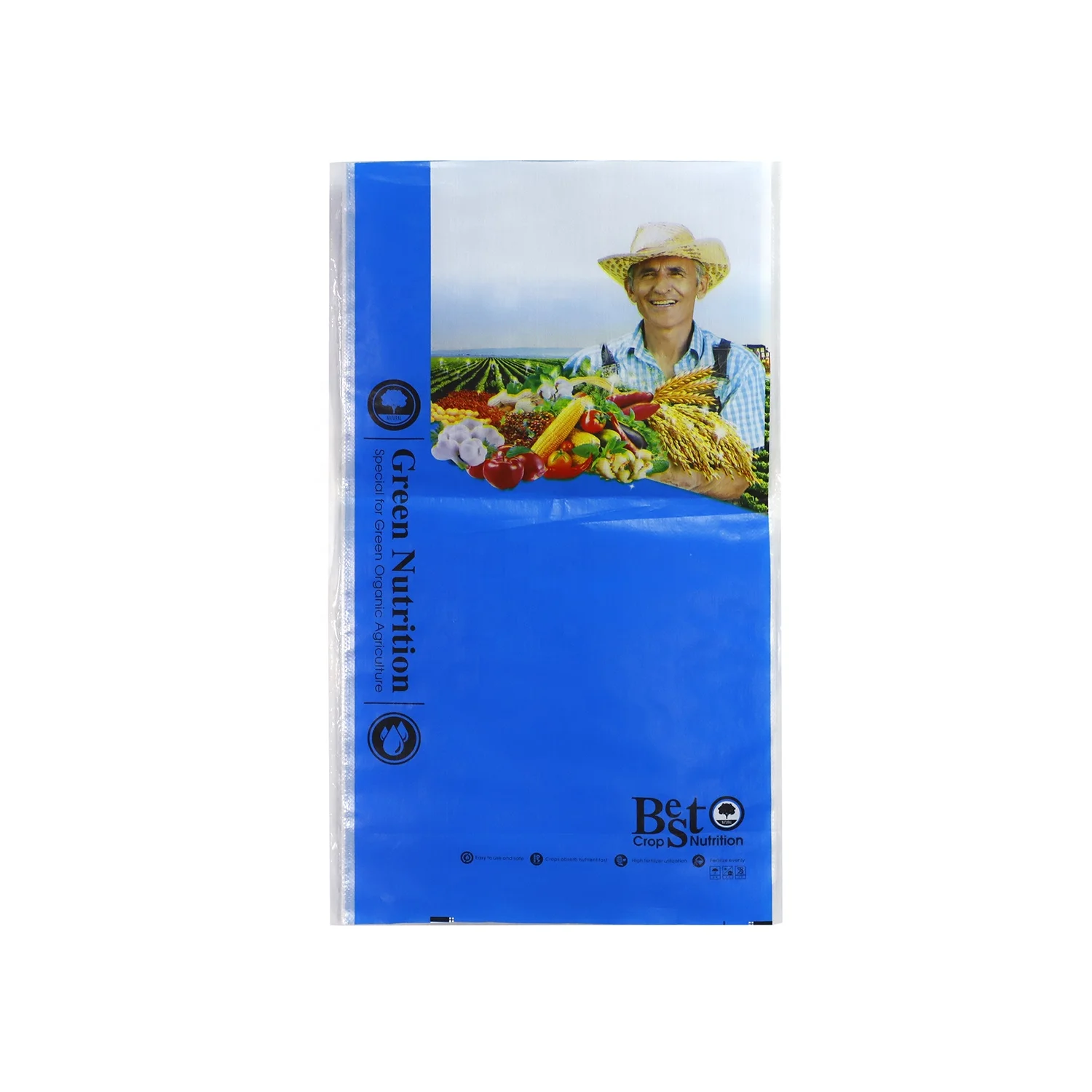 
Packaging 25kg 50kg Fertilizer PP Woven Packaging Bag 