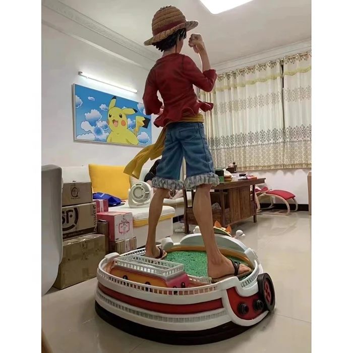 High Quality Anime Figure Resin Statue One Piece Character life size 1:1 Luffy Action Figure For Decor Anime Sculpture