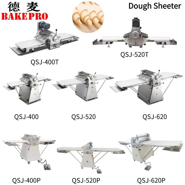 BAKEPRO automatic dough sheeter table top Brot und Croissants backen electric pastry dough sheeter