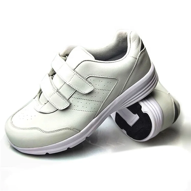 Unisex Sport Style Diabetics Shoes with KPU Upper and MD+TPR Outsole Comfortable Lace Upper Material Leather