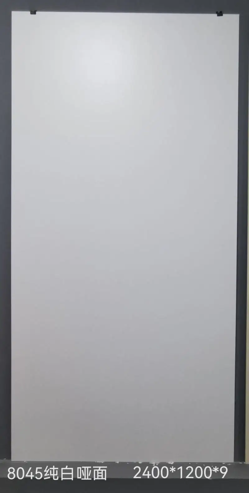 Matte Skin-like Surface Porcelain Wall Panel for Living Room Decoration 2400X1200X9mm White Color Series