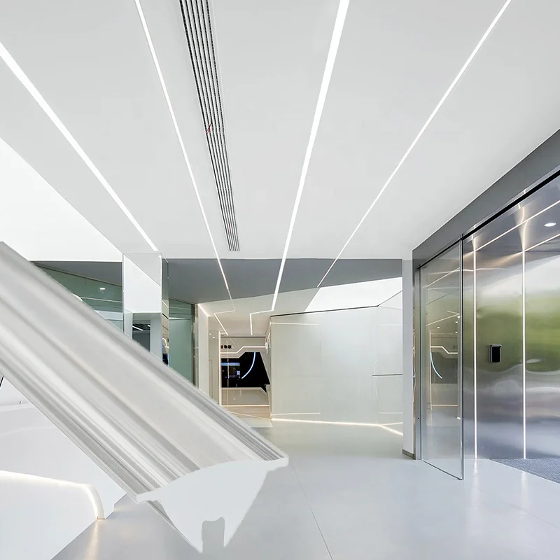 Customized Plastic Extrusion PMMA Acrylic Frosted Linear Cover LED Asymmetric Polarized Light Lens For Led Light Diffuser