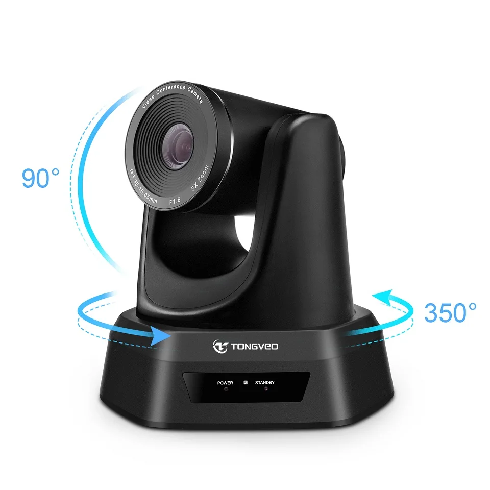 Лучшая цена Tongveo 1080P60FPS USB PTZ Конференц-камера с пультом дистанционного управления для конференц-зала