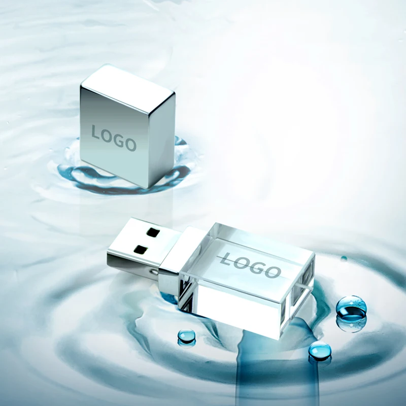 Crystal Transparent USB 3.0 2.0 Flash Stick 32gb 64gb usb pendrive 128gb custom pen drives 16gb 32gb USB flash drives