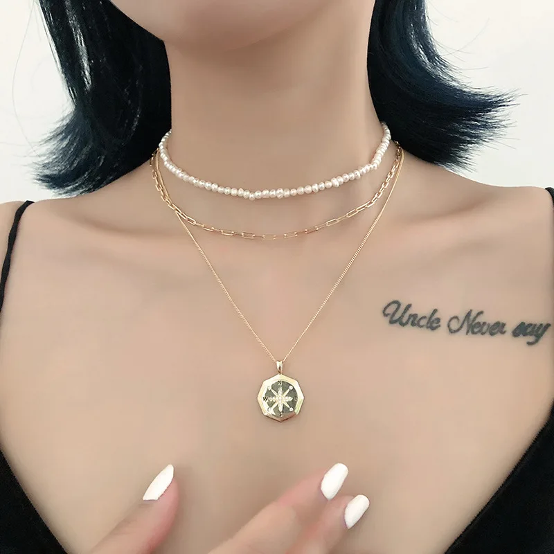 Daidan Joyeria De Plata Ley 925 Collar Pearl Necklaces Natural Tiny Pearl Choker Silver Pearl Chain Necklace