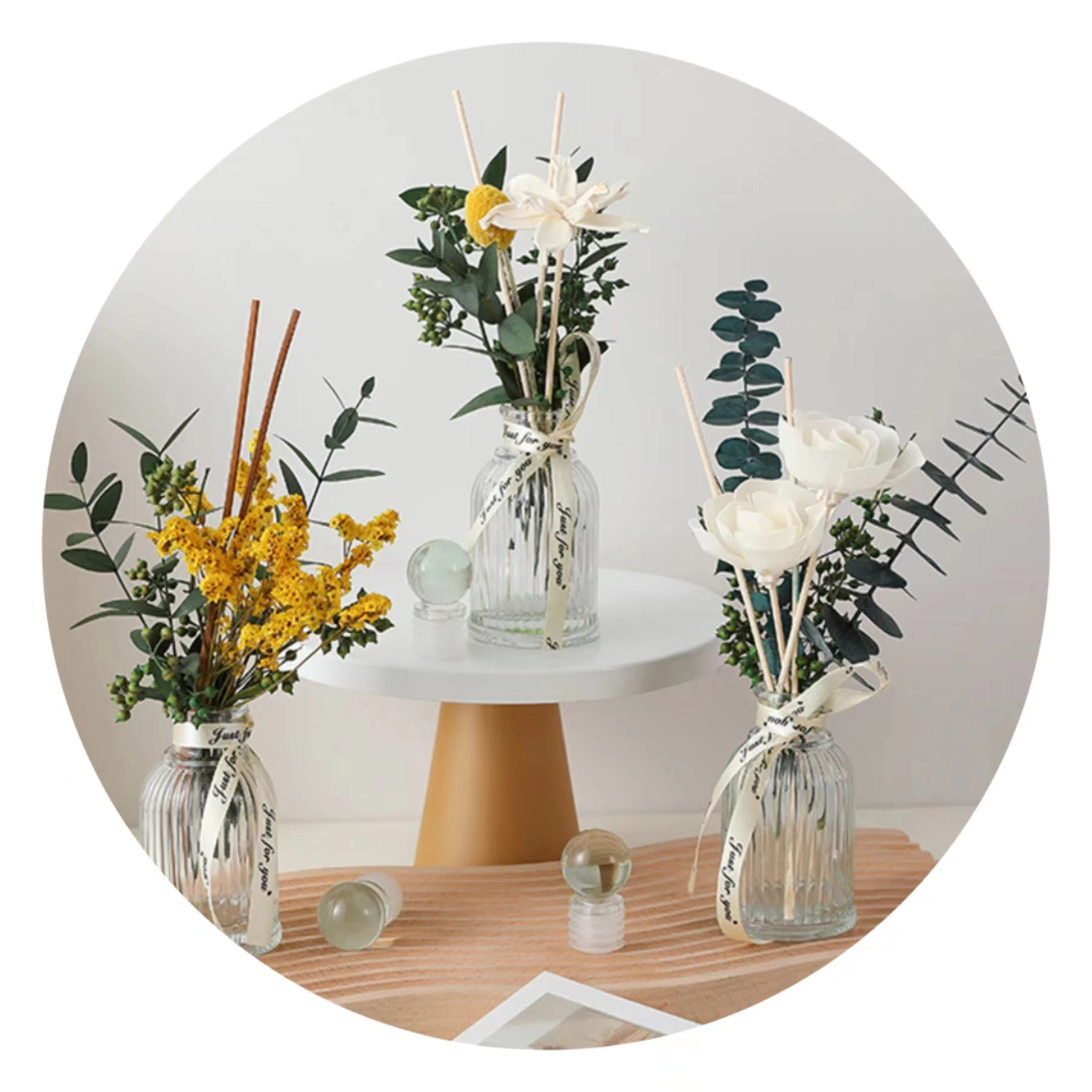 Customization Luxury Dry Flowers Without Fire Aromatherapy Ins Wind Household Indoor Fragrance Fragrance Bouquet Decoration